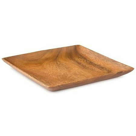 Acacia Wood Square Plate 1" x 10" x 10" Set of 4
