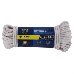 TRUGUARD Clothesline Cotton Diamond Braided 3/16-In. x 50-Ft. 1 Pack