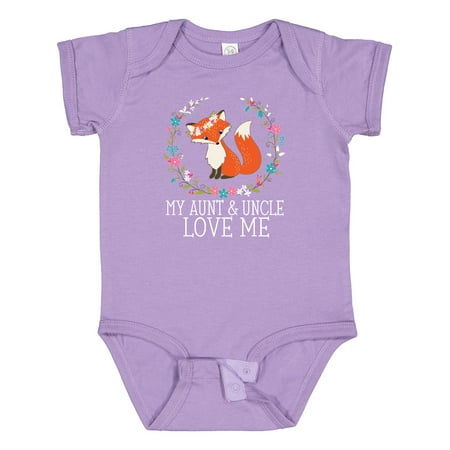 Inktastic My Aunt and Uncle Love Me Fox for Niece Gift Baby Girl Bodysuit