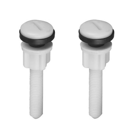 2 Pack Plastic Toilet Hinge Close Coupling Bolts and Nuts with Washers