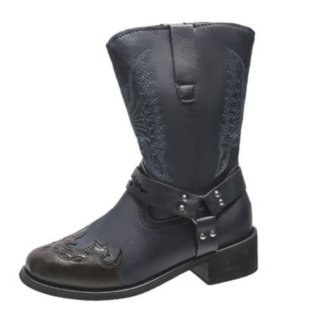 Boots for Women Printing Square Head Side Zipper Autumn Fashion Low-heeled Shoes
Boots for Women Printing Square Head Side Zipper Autumn Fashion Low-heeled Shoes