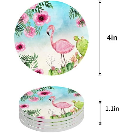 KXMDXA Flamingo Flower Cactus Gradient Set of 6 Round Coaster for Drinks Absorbent Ceramic Stone Coasters Cup Mat with Cork Base for Home Kitchen Room Coffee Table Bar Decor
KXMDXA Flamingo Flower Cactus Gradient Set of 6 Round Coaster for Drinks Absorbent Ceramic Stone Coasters Cup Mat with Cork Base for Home Kitchen Room Coffee Table Bar Decor