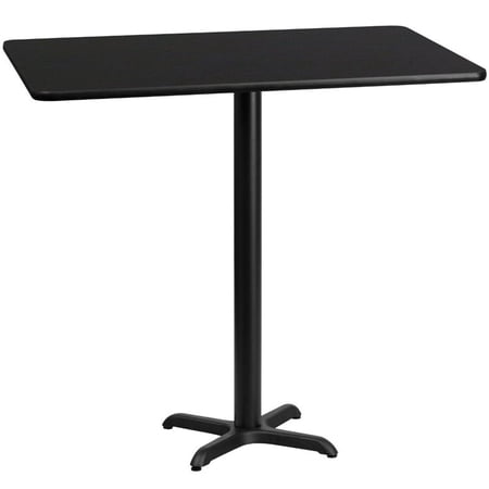 Bowery Hill 30" x 60" Restarant Bar Table in Black