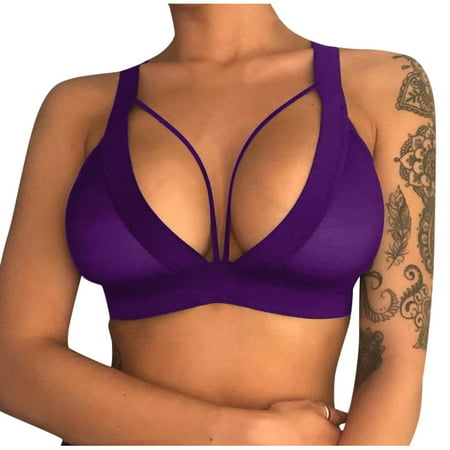 EHTMSAK Everyday Bras for Women Strappy Wire Free Minimizer Full Coverage Bras Purple XL
EHTMSAK Everyday Bras for Women Strappy Wire Free Minimizer Full Coverage Bras Purple XL