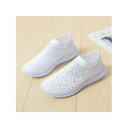 Woobling Ladies Running Sock Trainers Womens Slip On Jogging Wedge Diamante Sneaker Shoes
Woobling Ladies Running Sock Trainers Womens Slip On Jogging Wedge Diamante Sneaker Shoes