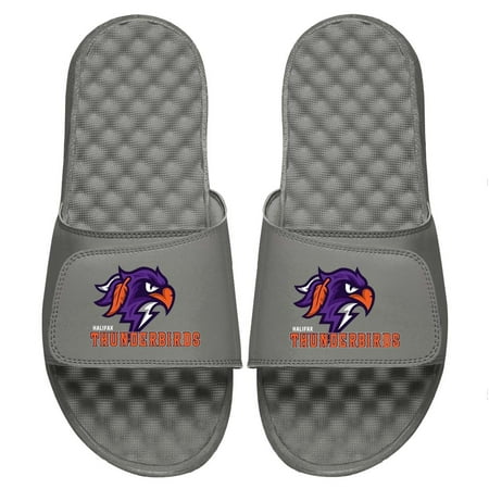 Men s ISlide Gray Halifax Thunderbirds Primary Logo Slide Sandals