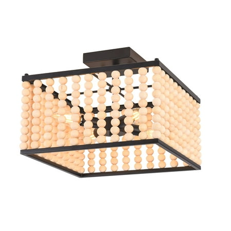 Loyalheartdy Bohemian Wood Bead Chandelier Rustic Farmhouse Ceiling Light 13x13In Square Pendant Lamp Fixture 4xE12
Loyalheartdy Bohemian Wood Bead Chandelier Rustic Farmhouse Ceiling Light 13x13In Square Pendant Lamp Fixture 4xE12