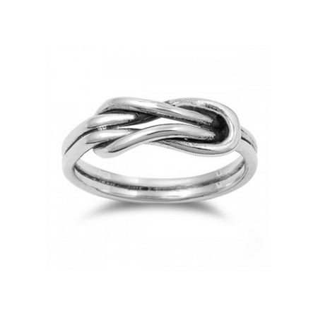 925 Sterling Silver Infinity Love Knot Ring