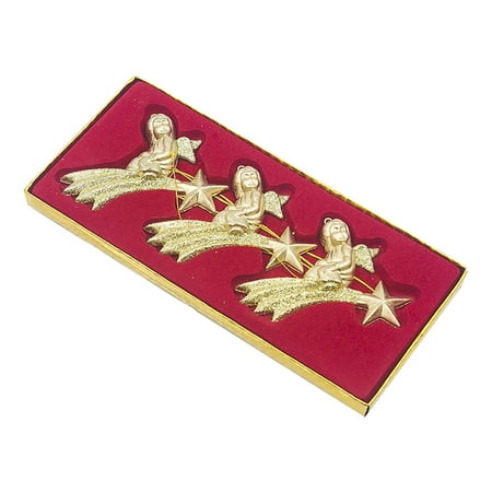 Veki 3PC Christmas Decorations Golden Gold Powder Christmas Angel Pendant Acrylic Christmas Tree Decoration Pendant Boxed Small Stained Glass Window Hangings Flowers
Veki 3PC Christmas Decorations Golden Gold Powder Christmas Angel Pendant Acrylic Christmas Tree Decoration Pendant Boxed Small Stained Glass Window Hangings Flowers