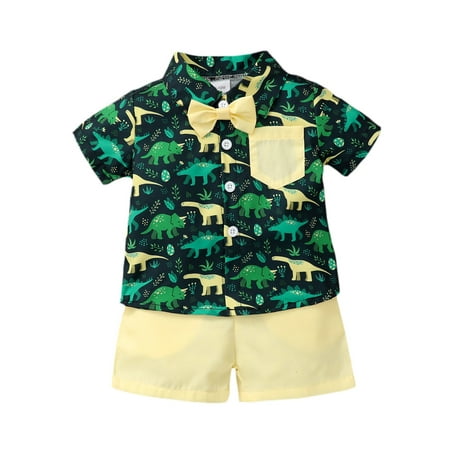 Kiapeise Toddler Baby Boys Summer Outfit Sets Dinosaur Print Shirt Short Sleeve Button Down Tops + Shorts Set 6-12 Months
Kiapeise Toddler Baby Boys Summer Outfit Sets Dinosaur Print Shirt Short Sleeve Button Down Tops + Shorts Set 6-12 Months