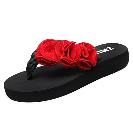 Flip Flops for Women Summer Fashion Women S Flower Clip Toe Flip Flops Non-Slip Wedges Beach Slippers Flip Flops Eva Red 39
Flip Flops for Women Summer Fashion Women S Flower Clip Toe Flip Flops Non-Slip Wedges Beach Slippers Flip Flops Eva Red 39