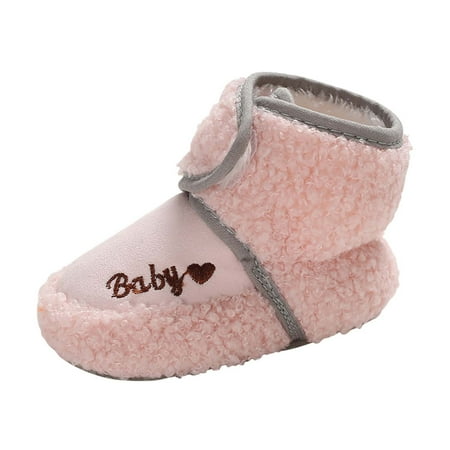 Binmer Winter Toddler Baby Boys Girls Fleece Soft Soled Shoes Toddler Boots