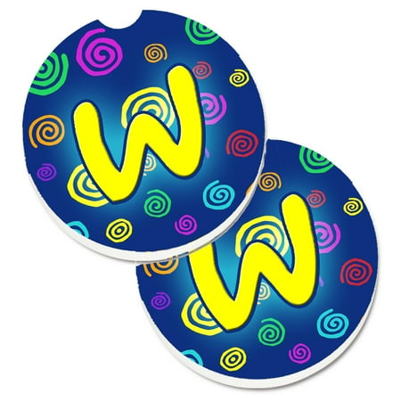 Carolines Treasures CJ1011-WCARC Letter W Initial Monogram - Blue Swirls Set of 2 Cup Holder Car Coasters Large
Carolines Treasures CJ1011-WCARC Letter W Initial Monogram - Blue Swirls Set of 2 Cup Holder Car Coasters Large