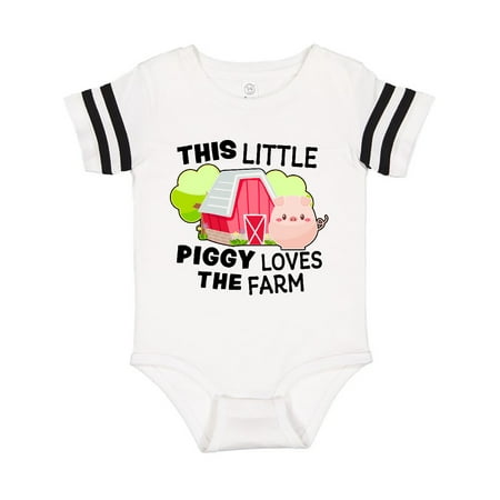 Inktastic This Little Piggy Loves The Farm Gift Baby Boy or Baby Girl Bodysuit