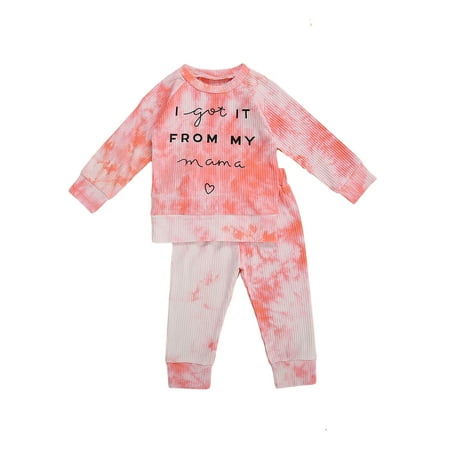 Kiapeise 2 Pieces Kids Suit Set Tie-Dye Print Round Neck Long Sleeve T-Shirt+ Trousers Pink
Kiapeise 2 Pieces Kids Suit Set Tie-Dye Print Round Neck Long Sleeve T-Shirt+ Trousers Pink