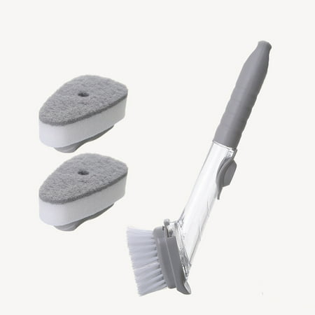 Hgallory Household Multi-Functional Brush Can Add Dishwashing Liquid Cleaning Brushes with 1 Handle & 1 Brush & 2 Sponge Heads for Tile Floor Crevice Bathroom Kitchen 1PC C 9.4 x1.8 x1.8
Hgallory Household Multi-Functional Brush Can Add Dishwashing Liquid Cleaning Brushes with 1 Handle & 1 Brush & 2 Sponge Heads for Tile Floor Crevice Bathroom Kitchen 1PC C 9.4 x1.8 x1.8