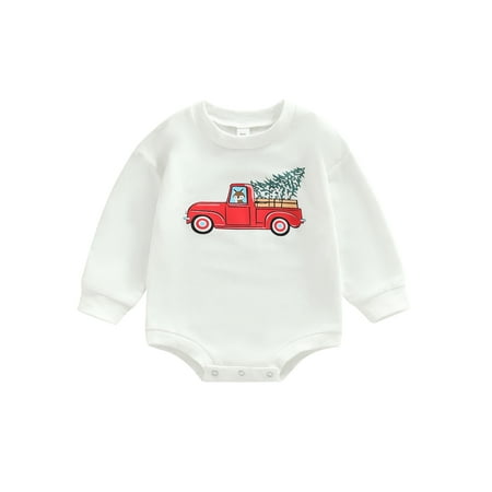 Canrulo Newborn Baby Boys Girls Christmas Clothes Romper Cartoon Car Tree Print Long Sleeve Bodysuit Jumpsuit Clothes White 0-3 Months
Canrulo Newborn Baby Boys Girls Christmas Clothes Romper Cartoon Car Tree Print Long Sleeve Bodysuit Jumpsuit Clothes White 0-3 Months