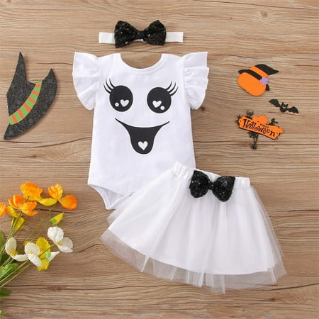 Summer Savings Clearance! SHENGXINY 6-24Months 3pcs Baby Halloween Outfit Toddler Baby Girls Halloween Print Sleeveless Romper Skirt Jumpsuit Headband Kawaii Clothes Baby Girl Outfit Set
Summer Savings Clearance! SHENGXINY 6-24Months 3pcs Baby Halloween Outfit Toddler Baby Girls Halloween Print Sleeveless Romper Skirt Jumpsuit Headband Kawaii Clothes Baby Girl Outfit Set