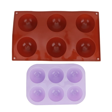 LHCER Baking Mold Cake Mold 2Pcs Silicone Mold Semicircle Cake Chocolate Dessert Mould DIY Kitchen Baking Accessory