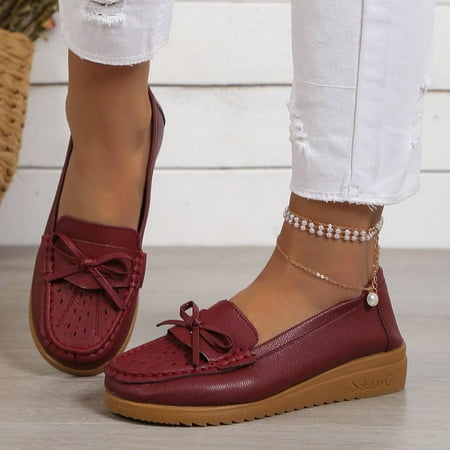 Honeeladyy Womens Beach Shoes Women s Shoes Slip-On Comfort Fashion Comfortable For Walking Flat Shoes