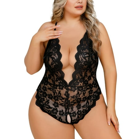 Women Hollow Lace Jumpsuits High Waist Plus Size Lingerie Underwear Nightwear Lingeries Chemise Nightie Sleepwear
Women Hollow Lace Jumpsuits High Waist Plus Size Lingerie Underwear Nightwear Lingeries Chemise Nightie Sleepwear