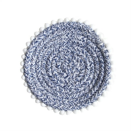Woven Coasters Water Absorbent Heat Insulation Tabletop Round Ball Decoration Small Navy Blue Color
Woven Coasters Water Absorbent Heat Insulation Tabletop Round Ball Decoration Small Navy Blue Color