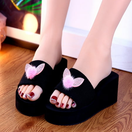 Vedolay Cute Slippers Cloud Slippers for Women Adjustable Memory Foam House Shoes Pink 7.5