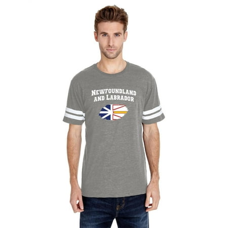 Canada Newfoundland and Labrador Men Football Fine Jersey Tee