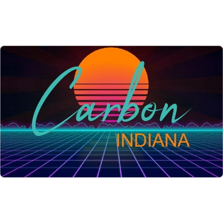 Carbon Indiana 4 X 2.25-Inch Fridge Magnet Retro Neon Design