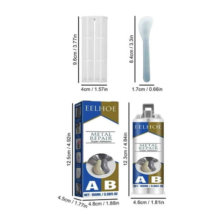 Metal Casting Glue For Filling Cracks Cracks Leakage Stopping Quick Drying High Temperature Resistant Welding Metal Repair Agent,100ml Clearance Items
Metal Casting Glue For Filling Cracks Cracks Leakage Stopping Quick Drying High Temperature Resistant Welding Metal Repair Agent,100ml Clearance Items