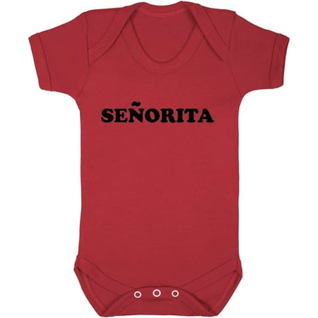 Senorita Cotton Baby Bodysuit One Piece Red 12 Months