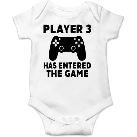 Player 3 Has Entered The Game Baby Bodysuit Funny Adorable Infant Cute Outfit for Boys Girls
Player 3 Has Entered The Game Baby Bodysuit Funny Adorable Infant Cute Outfit for Boys Girls