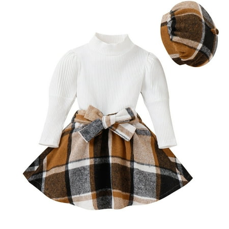 KBKYBUYZ Turtleneck Top Plaid Skirt Hat College Style Suit Two Piece Suitable For 9 Months ~ 4 Years Old On Sale
KBKYBUYZ Turtleneck Top Plaid Skirt Hat College Style Suit Two Piece Suitable For 9 Months ~ 4 Years Old On Sale