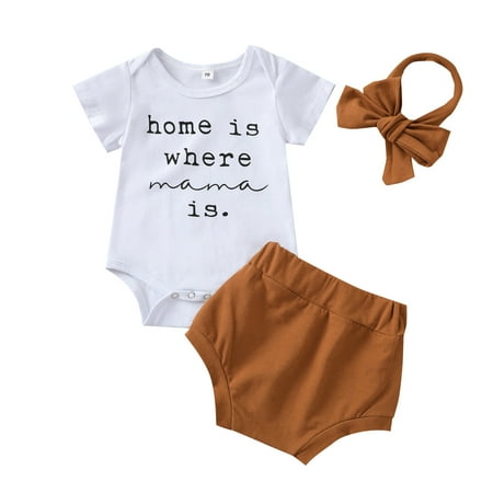 Calsunbaby 3Pcs Infant Toddler Girl Tracksuits Letter Print O-Neck Short Sleeves Romper Elastic Pantie Headband
Calsunbaby 3Pcs Infant Toddler Girl Tracksuits Letter Print O-Neck Short Sleeves Romper Elastic Pantie Headband
