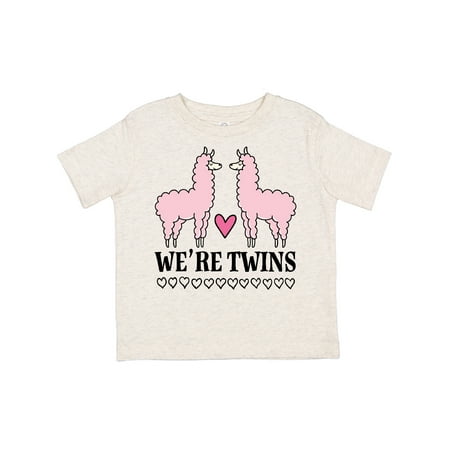 Inktastic Twin Girls Pink Llama Gift Toddler Toddler Girl T-Shirt