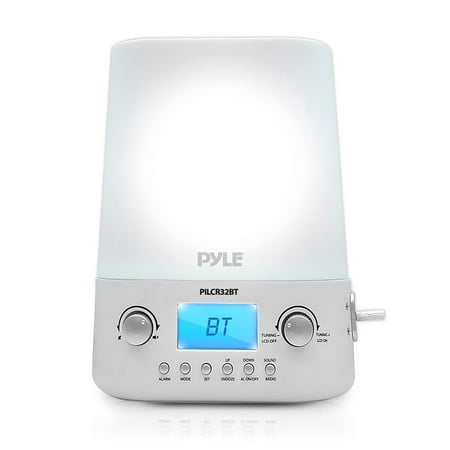 Pyle Pilcr32bt Sunrise Sunset Illuninating Alarm Clock Radio