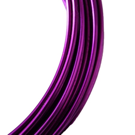 

Peryerana 1 Roll Aluminum Wire Assorted Colors Great Quality Thickness Bendable Wires Fool-style Operation Handy to Install for Crafts DIY purple