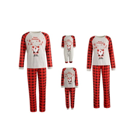 Christmas Pajamas for Family Merry Christmas Printed PJs Xmas Matching Set Loungewear Set