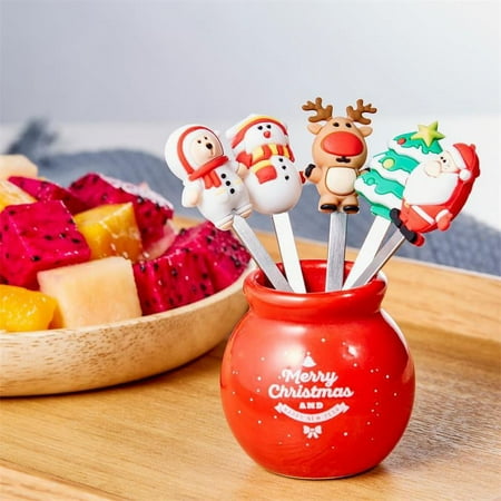 JETTINGBUY 5Pcs/Set Christmas Fruit Fork Stainless Cartoon Santa Claus Salad Vegetable Fork
JETTINGBUY 5Pcs/Set Christmas Fruit Fork Stainless Cartoon Santa Claus Salad Vegetable Fork