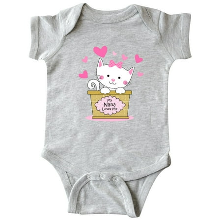 Inktastic Kitty Nana Loves Me Gift Baby Girl Bodysuit