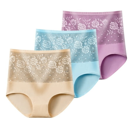 Spdoo Womens Underwear Soft Cotton High Waist Breathable Rose Jacquard Briefs Panties for Women 3 Pack
Spdoo Womens Underwear Soft Cotton High Waist Breathable Rose Jacquard Briefs Panties for Women 3 Pack