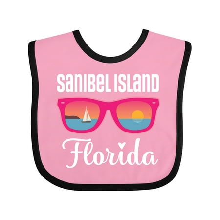 Inktastic Sanibel Island Florida Vacation Gift Baby Girl Bib