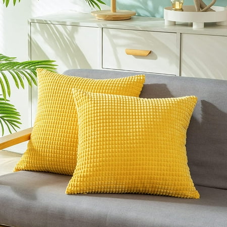 CaliTime Pack of 2 Comfy Throw Pillow Covers Cases for Couch Sofa Bed Decoration Comfortable Supersoft Corduroy Corn Striped Both Sides 16x16 Inches Gold Yellow
CaliTime Pack of 2 Comfy Throw Pillow Covers Cases for Couch Sofa Bed Decoration Comfortable Supersoft Corduroy Corn Striped Both Sides 16x16 Inches Gold Yellow