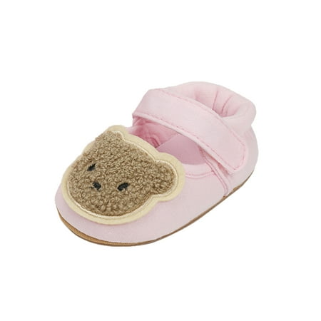 Larisalt Baby Girl Shoes Baby Slipper Boys Girl Socks Shoes Anti-Slip Walking Keep Warm Booties Red
