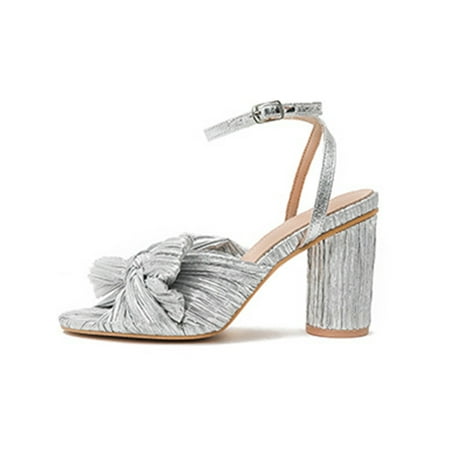 Rockomi Women Sandals Heels Chunky Heeled Sandals Bowknot Sandal Women Open Toe Fashion Dress Shoes Ankle Strap Pumps Silver 11.5
Rockomi Women Sandals Heels Chunky Heeled Sandals Bowknot Sandal Women Open Toe Fashion Dress Shoes Ankle Strap Pumps Silver 11.5