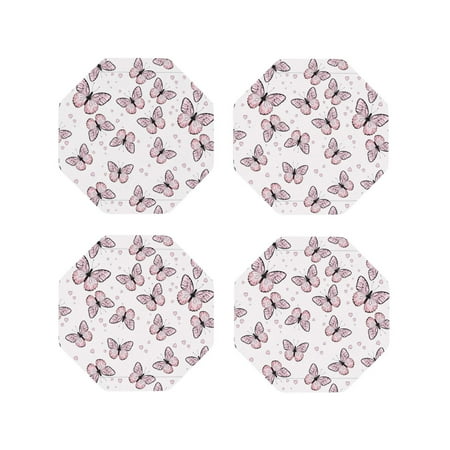 Fuzoiu Pink Butterflies (2) Print Leather Coasters Set Drink Coasters Set of 4 for Tabletop Protection Durable PVC Coasters Home Décor and Housewarming Gift-Octagon
Fuzoiu Pink Butterflies (2) Print Leather Coasters Set Drink Coasters Set of 4 for Tabletop Protection Durable PVC Coasters Home Décor and Housewarming Gift-Octagon