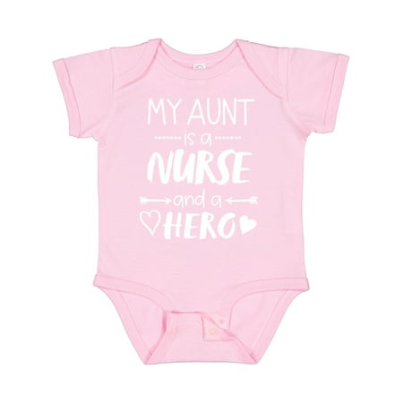Inktastic My Aunt is a Nurse and a Hero Gift Baby Boy or Baby Girl Bodysuit