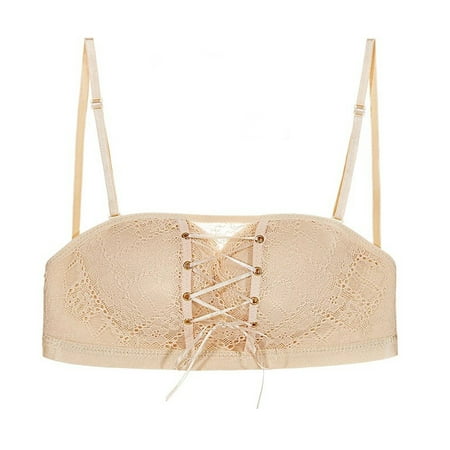 Strapless Lace Drawstring Bandeau for Daliy Push up Sponge Bra with Detachable Strap for Wedding Party Fall-off-proof New
Strapless Lace Drawstring Bandeau for Daliy Push up Sponge Bra with Detachable Strap for Wedding Party Fall-off-proof New