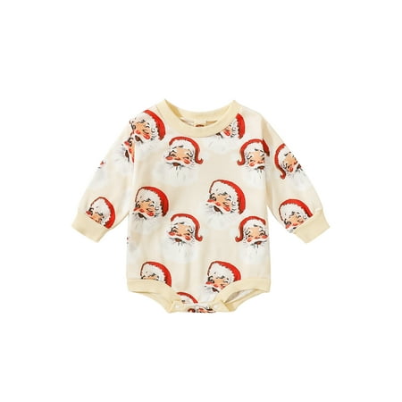 jaweiwi Infant Baby Autumn Christmas Jumpsuit Cartoon Santa Claus Pattern Print Long Sleeve Round Neck Romper for Boys Girls 3-18M
jaweiwi Infant Baby Autumn Christmas Jumpsuit Cartoon Santa Claus Pattern Print Long Sleeve Round Neck Romper for Boys Girls 3-18M