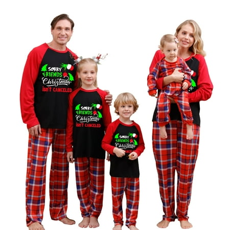 Family Matching Christmas Pajamas Baby Romper/Letter Green Monster Hand Pattern Long Sleeve Tops and Plaid Pants Sleepwear Set
Family Matching Christmas Pajamas Baby Romper/Letter Green Monster Hand Pattern Long Sleeve Tops and Plaid Pants Sleepwear Set
